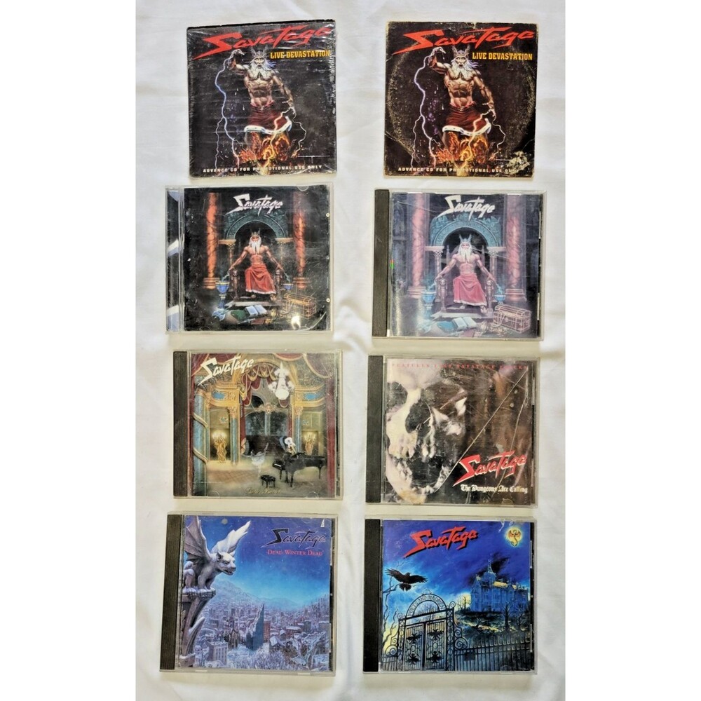 Savatage CD Lot (7) Gutter Ballet Hall of the Mountain King + 1 Empty Case